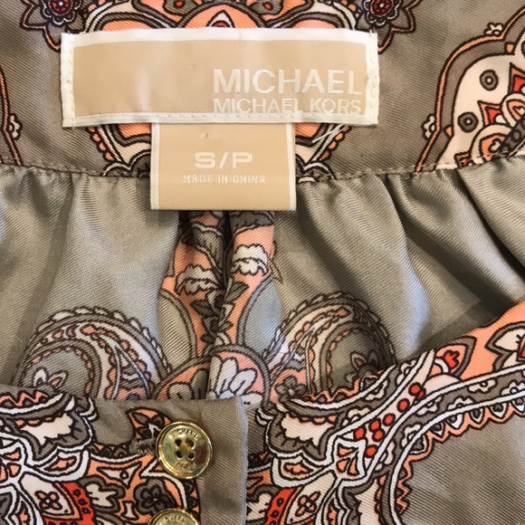 Michael Kors, Silk, flutter sleeve, paisley top - Picture 9 of 9